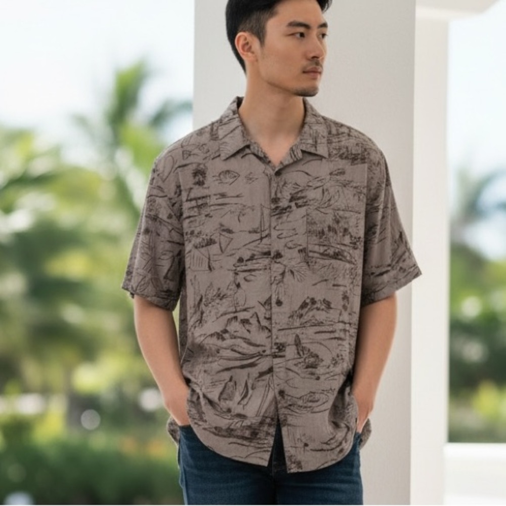 Hinano aloha shirt, L
